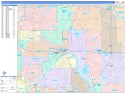 St. Paul Wall Map Color Cast Style 2023